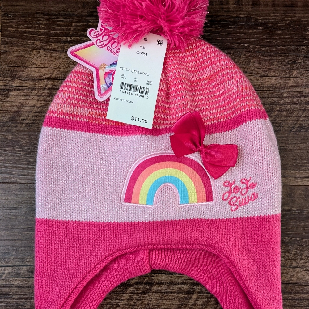 NWT Nickelodeon JoJo Siwa Pink Beanie Hat